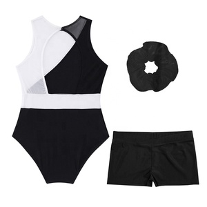 Vêtements de danse pour enfants 6-16 ans Costume de danse pour filles sans manches Vêtements de gymnastique Justaucorps Vêtements de danse sur scène - Product Image 5
