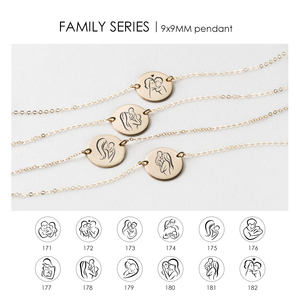 Minimalista in acciaio inox madre bambino amore famiglia memoria personalizzata accessori ciondolo personalizzato gioielli regalo per la madre - Product Image 5