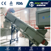 Ligne de broyage, lavage par friction, essorage et nettoyage de sacs en film PP HD/LDPE POLYTEC-1500 1500KG/H