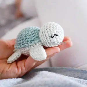 100% Buatan Tangan Amigurumi Boneka Rajutan Katun Kura-kura Kura-kura Laut Hewan Mainan untuk Bayi