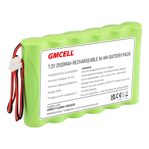 Pack de batteries Ni-MH personnalisé 6S1P 2500mAh 7.2V pour détecteurs de fumée, détecteurs médicaux et de jouets, et lampes de poche - Product Image 6
