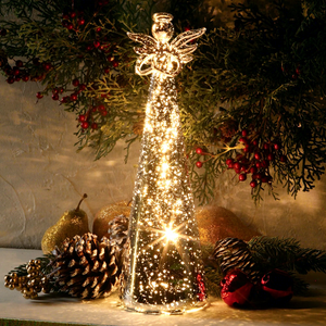 <span class=keywords><strong>Angelo</strong></span> di vetro creativo personalizzato direttamente all'ingrosso di <span class=keywords><strong>natale</strong></span> <span class=keywords><strong>angelo</strong></span> di vetro con luce a LED eco-friendly - Product Image 6