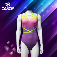 Justaucorps de gym personnalisé Dandy Factory justaucorps sans manches avec strass pour les filles prix de gros