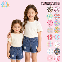 Shorts en jean déchirés et effilochés pour filles, taille élastique, design classique avec poches, décontractés pour l'été, pour le quotidien et les occasions festives