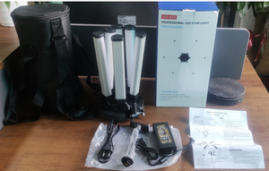 Nouvelle lumière annulaire LED à 6 tubes à intensité variable avec télécommande sans fil pour la photographie, la vidéo, le remplissage de lumière, le maquillage - Product Image 6