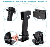 Paire de stabilisateur de remorque 1000 LB réglable télescopique Swing Down Jack 11.5 "-18" comprend une barre longue de 9 "pour le camping-car de voyage