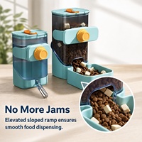 Fontaine à eau et mangeoire suspendues automatiques modernes en plastique solide pour chiens et chats – Système d'alimentation pour animaux de compagnie