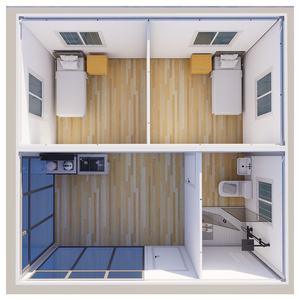 Venda quente 20FT Prefab Recipiente Casas Móveis Dobrável Pré-fabricadas Cão Fast Food - Product Image 4