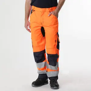 Calças de trabalho de segurança Calças de trabalho com vários bolsos Calças de trabalho reflexivas Hi Vis Calças cargo personalizadas de alta qualidade