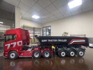 K770S-102 1/14 Scale RC Tractor With Dump Trailer 4X2 <b>Remote</b> <b>Control</b> Semi <b>Truck</b> Simulation Engineering Model - Product Image 5