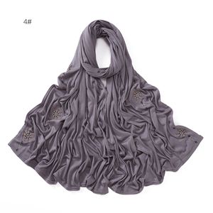 2024 nuovo Design Premium qualità leggero Jersey di cotone Hijab con strass fantasia Hijab per la pace palestinese - Product Image 6