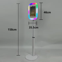 Stand iPad métallique de 13 pouces avec impression en libre-service pour double usage comme livre d'or lors de mariages et événements (1 à 7 personnes)