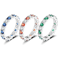 Bague en diamant de laboratoire, diamant de qualité supérieure, anneaux géométriques pour couple, anneaux unisexes populaires, argent sterling S925