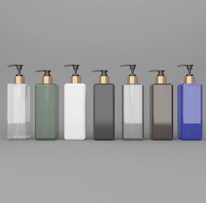 Botella de Aluminio Cuadrada de Alta Gama Personalizada con Cabezal Dosificador para Champú, Gel de Ducha y Acondicionador para el Cabello, para Dispensar Cosméticos - Product Image 6