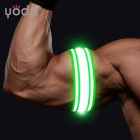 Bracelet LED réfléchissant rechargeable par USB, lumière de sécurité pour la course nocturne, le cyclisme, le jogging, la marche, bracelet élastique