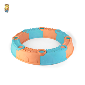 Ensemble de jouets de plage en paille de blé pour construction murale de sable, 9 pièces, avec étiquette volante, comprenant seau, bêche, pelle et moules, jouets de sable écologiques pour enfants - Product Image 1