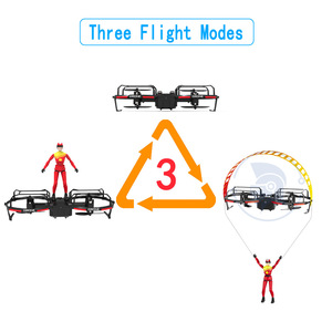 Aijh 3 trong 1 RC bay không người lái 2.4G điều khiển từ xa bay không người lái rc <span class=keywords><strong>Quadcopter</strong></span> diễn viên đóng thế dù min bay không người lái Đồ chơi - Product Image 4