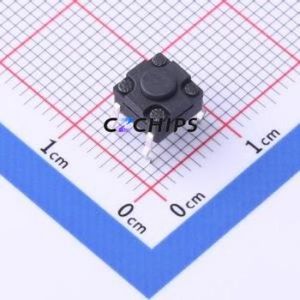TS-KG10G-BB43F Tactile Switch Through hole Component (THT) Switch Single Pole Single Throw Round Button 2.5N Through Hole - Product Image 1