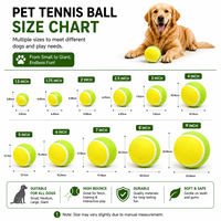 Balles de tennis personnalisées pour chiens de 4 pouces, rebondissantes, durables, jouets interactifs pour chiens, plusieurs tailles et couleurs, logo OEM