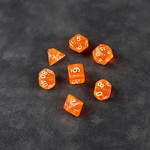 Set di dadi in acrilico a più colori Set di dadi poliedrici per giochi da tavolo DND RPG gioco di carte da tavolo