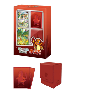 Boîte cadeau premium chinoise simplifiée pour le jeu de cartes à collectionner Pokémon, comprenant les cartes initiales des compagnons <span class=keywords><strong>Charmander</strong></span> et Squirtle. - Product Image 1