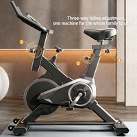 Vélo d'exercice en acier inoxydable, vélo de cyclisme d'intérieur, résistance magnétique, vélo de fitness silencieux, transmission par courroie, écran LCD, alimenté par batterie