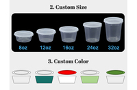 8oz 12oz 16oz 24oz 32oz Voedselveilige plastic deli-containers, BPA-vrij, lekvrij, voor restaurants, catering en voedselopslag