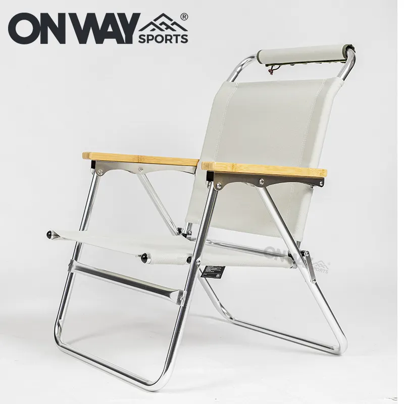 OnwaySports เก้าอี้ Leofoo ที่มีฟังก์ชั่นการจัดเก็บของที่พิงศีรษะผ้าฝ้ายเก้าอี้พักผ่อนสำหรับตั้งแคมป์