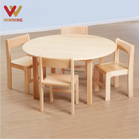Meubles préscolaires Montessori, table et chaises en contreplaqué de bouleau pour enfants, ensemble pour maternelle, salle de classe pour tout-petits, garderie, bureau d'apprentissage