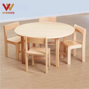 Meubles préscolaires Montessori, table et chaises en contreplaqué de bouleau pour enfants, ensemble pour maternelle, salle de classe pour tout-petits, garderie, bureau d'<span class=keywords><strong>apprentissage</strong></span> - Product Image 1