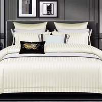 Ensemble de housse de couette 4 pièces de couleur unie, coton de haute qualité, housse de couette douce avec ensemble de draps