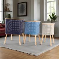 Panier de rangement industriel en métal laqué avec logo personnalisé, table avec support, forme carrée, rangement pour chambre à coucher, salon