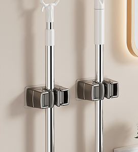 Support de vadrouille sans poinçon support de salle de bain en acier inoxydable multifonctionnel pince à vadrouille support de <span class=keywords><strong>balai</strong></span> prix d'usine - Product Image 3
