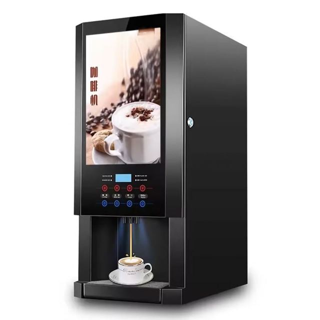 Fully Automatic Outdoor Street Bean to Cup Commercial Hot Coffee Vending Machine New Condition Used in Restaurants Table Top Use