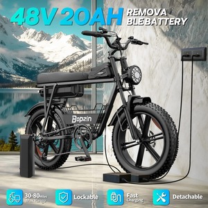 Bicicleta eléctrica personalizada con logotipo, motor de 20 pulgadas, neumáticos gruesos, bicicleta de montaña eléctrica, bicicleta urbana de ocio, bicicleta eléctrica de ciudad, ciclomotor eléctrico para adultos - Product Image 3