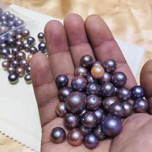 Perlas de Agua Dulce al por Mayor, 7-8 mm, AAAA, Redondas y Planas, Semiporosas, Cuentas con Incrustaciones de Perlas, Fabricante - Product Image 4