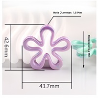 Perles en acrylique ajourées translucides de 44 mm en vrac et en gros pour la fabrication de bijoux DIY et les fournitures d'artisanat