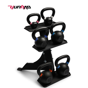 Equipo Profesional para Gimnasios Domésticos, Soporte de Almacenamiento para Pesas Rusas de Hierro Fundido de 3 Niveles con Logotipo Personalizado - Product Image 1