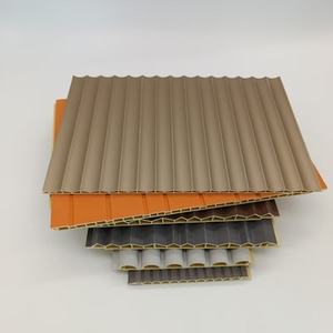 Không thấm nước nội thất tấm Tường <span class=keywords><strong>WPC</strong></span> <span class=keywords><strong>louver</strong></span> tường Bảng điều khiển nội thất <span class=keywords><strong>louver</strong></span> Ốp Sàn gỗ - Product Image 4