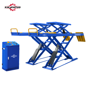 <span class=keywords><strong>Elevador</strong></span> de Tijera Grande XINJINTUO de Alta Calidad, 4000 kg, Cuatro Cilindros, Accionamiento Hidráulico y Eléctrico, con Certificación CE, Altura de Elevación de 1800 mm - Product Image 1