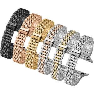 Correa de Metal Elegante para Reloj Inteligente, Correa Delgada de Acero Inoxidable con 7 Cuentas para <span class=keywords><strong>Apple</strong></span> <span class=keywords><strong>Watch</strong></span> - Product Image 5