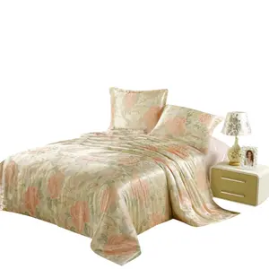 new wedding bed sheet design 100% 16mm Mulberry Silk bedcover bedding set