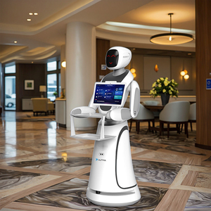 Mới chất lượng cao dịch vụ roboter hình người thông minh lập trình kim loại thực phẩm giao hàng <span class=keywords><strong>Robot</strong></span> 12h Thời gian chạy cho các nhà hàng khách sạn - Product Image 1