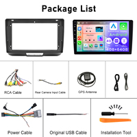 Cadre stéréo de voiture Android Podofo 9 ''2 Din 4 + 64G sans fil Carplay Android Auto pour Honda N-BOX 2011-2017 IPS DSP GPS RDS WIFI OEM
