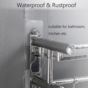 Transparent Traceless Self Adhesive PVC Square Multifunctional Wall Hooks (Hook Type) Single for Bathroom Living Tools Tableware - Product Image 4