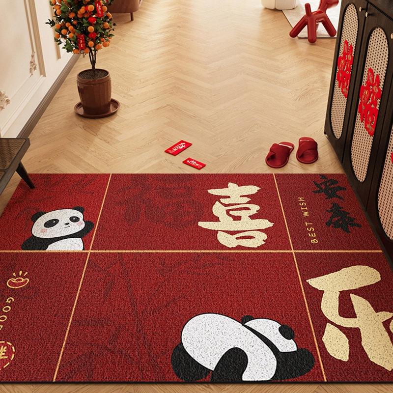 Motif à carreaux rouges - Fleurs de magnolia