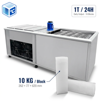 Machine à glace en blocs OEM personnalisée, directement de l'usine, 1-5T/24H, machine à fabriquer des briques de glace, taille de moule personnalisée, machine à glace en blocs commerciale