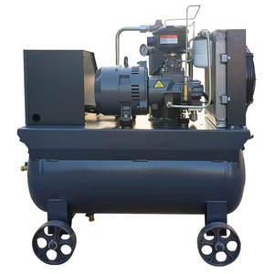 Compressore d'aria a vite portatile lubrificato raffreddato ad aria 220V monofase VSD 2-in-1 con serbatoio per uso industriale in officina - Product Image 3