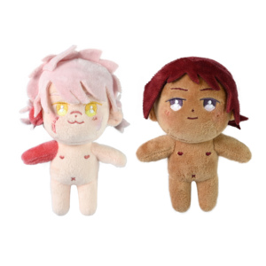 Poupée en peluche personnalisée avec image de dessin animé d'idole, cheveux roses, bébé <span class=keywords><strong>nu</strong></span>, peut être habillé, jouet cadeau, deux couleurs de peau - Product Image 2