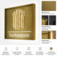 Letrero LED Personalizado de Acero Inoxidable para Exteriores, Resistente al Agua IP65, Logotipo 3D, Letrero con Nombre, Letras Metálicas Retroiluminadas